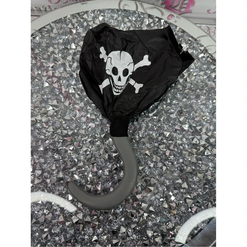 Pirate Skull Hook glove costume cosplay Black and Gray